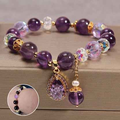 Natural Amethyst Water Drop Bracelet ( 10 Styles )