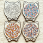 🎁135-Piece Morandi-Colored Cat Shaped Wooden Jigsaw Puzzle