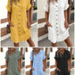📢📢BIG SALE ⏰Women's Buttoned Short Sleeve Pocket Casual Shirt Dress