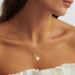 Heart Shaped Letters Micro Pave Chain Necklace – Initial Pendant, Titanium Steel, Adjustable ✨