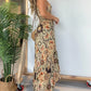 💕Limited Time Offer 39% OFF💕Women’s Sexy Spaghetti Strap Floral Print Long Dress