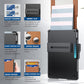 🔥Wallet for Men - with Pop Up Aluminum Case Money Clip Slim Leather Slots Credit Card Holder RFID Blocking Bifold Minimalist Wallet
