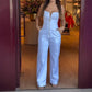 Women's Slim Sexy Strapless Zipper Pocket Jumpsuit