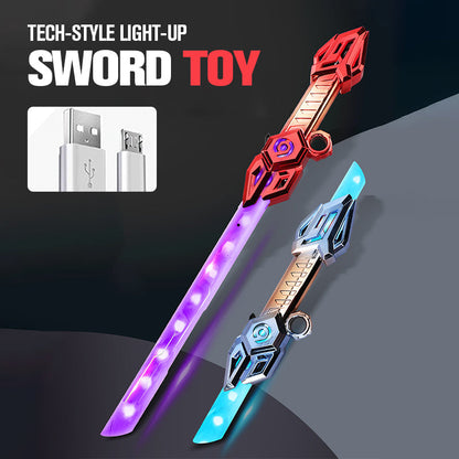 2-in-1 Retractable Double-Head Laser Sword Toy