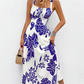 🌺 LIMITED-TIME 50% OFF! 👗 Women's Floral Spaghetti Strap Dress – Smocked Back, A-Line, Lightweight 🌼