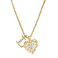 Heart Shaped Letters Micro Pave Chain Necklace – Initial Pendant, Titanium Steel, Adjustable ✨