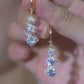 Asymmetrical Spiral & Drop Earrings
