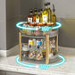Luxury double-layer rotating storage rack