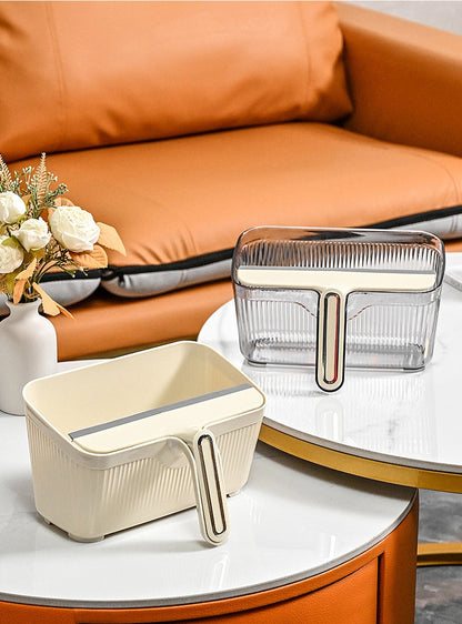 Desktop Trash Can Set with Built-in Scraper